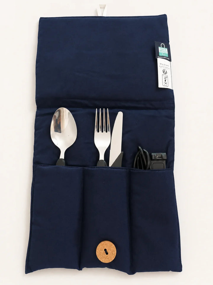 Smart Fork Travel Pouch, open showing interior